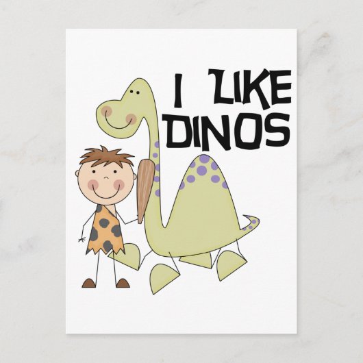 Ik hou van Dinos - Jongen Tshirts en cadeautjes Briefkaart (Voorkant)