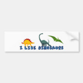 Ik hou van Dinosaurs Bumpersticker (Voorkant)