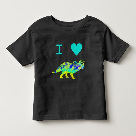 Ik hou van Dinosaurus Quote Kinder Shirts (Voorkant)