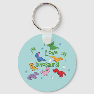 Ik hou van dinosaurussen! (Cute) Sleutelhanger