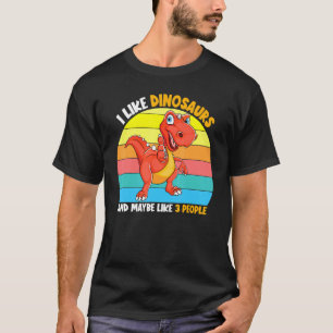 Ik hou van dinosaurussen en misschien als 3 mensen t-shirt