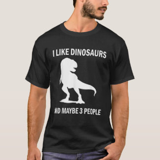 Ik hou van dinosaurussen Grappig T Rex Lover Sarca T-shirt