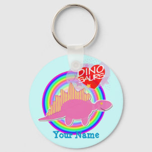 Ik hou van Dinosaurussen Roze Dino Blue Sleutelhan Sleutelhanger