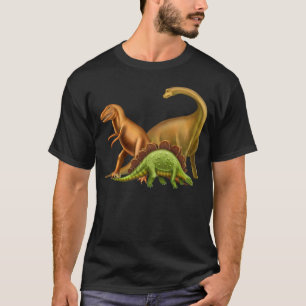 Ik hou van dinosaurussen, volwassen donkere T-shir T-shirt