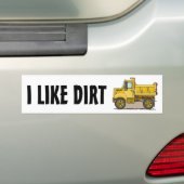 Ik hou van Dirt Little Dump Truck Bumpersticker (Op auto)