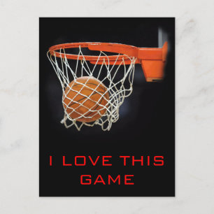 Ik hou van dit spel basketbal Briefkaart