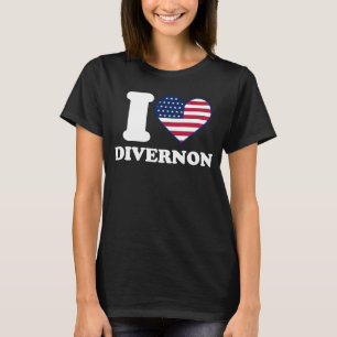 Ik hou van Divernon I hart Divernon T-shirt