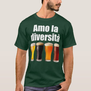 Ik hou van diversiteit bier geschenk ambachtelijk t-shirt