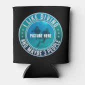 IK HOU VAN DIVING EN MISSCHIEN 3 MENSEN  BLIKJESKOELER (Voorkant)