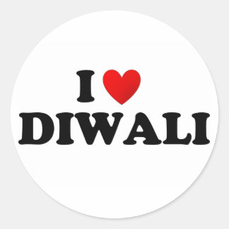 Ik hou van diwali ronde sticker