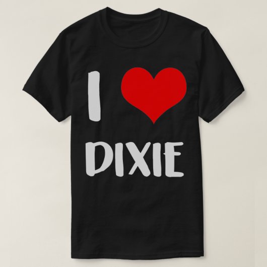 Ik hou van DIXIE valentijn, sorry dames, hartbel T-shirt (Design voorkant)