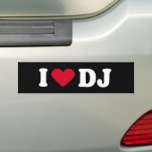 Ik hou van DJ Bumpersticker (Op auto)