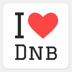Ik hou van dnb vierkante sticker