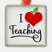 Ik hou van docent metalen ornament (Voorkant)