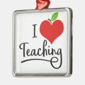 Ik hou van docent metalen ornament (Links)
