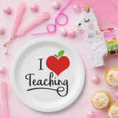 Ik hou van docent papieren bordje (Feest)