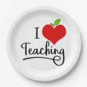 Ik hou van docent papieren bordje (Voorkant)