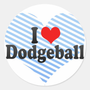 Ik hou van Dodgeball Ronde Sticker
