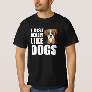 Ik hou van Dogs Cute Boxer Dog Brown T-shirt