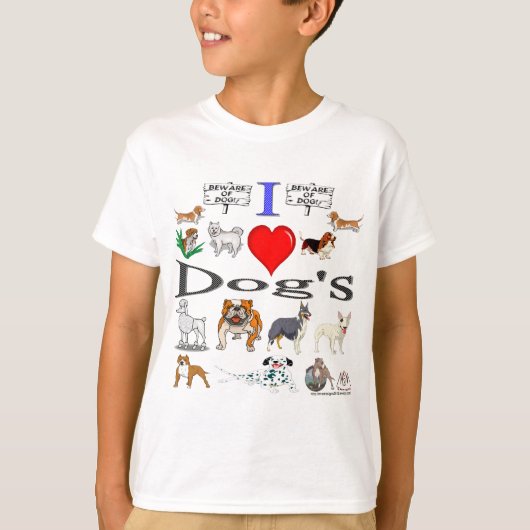 Ik hou van Dog's T-shirt (Voorkant)