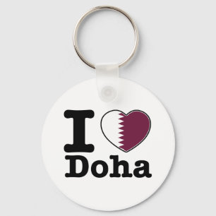 Ik hou van Doha Sleutelhanger
