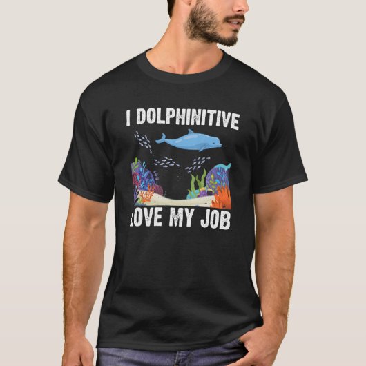 Ik hou van dolfijnen en van marinewetenschap t-shirt (Voorkant)