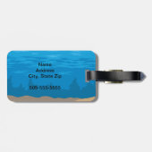 Ik hou van dolfijnenspoeltjes bagagelabel (Achterkant horizontaal)