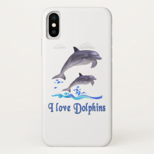 Ik hou van Dolphins iPhone X Hoesje