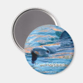 Ik hou van Dolphins Magnet Magneet (Voorkant / Achterkant)