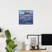 Ik hou van Dolphins poster (Thuiskantoor)