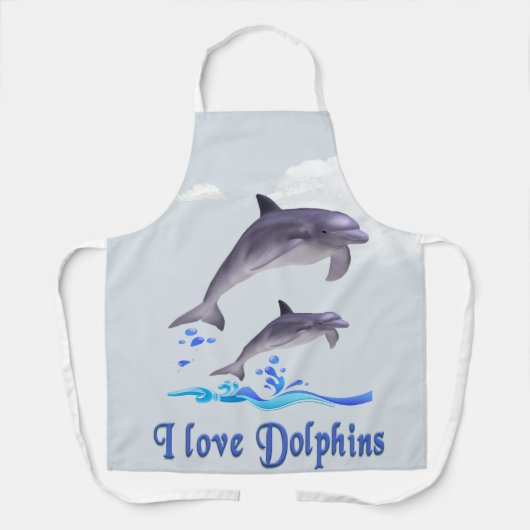 Ik hou van Dolphins Schort (Voorkant)