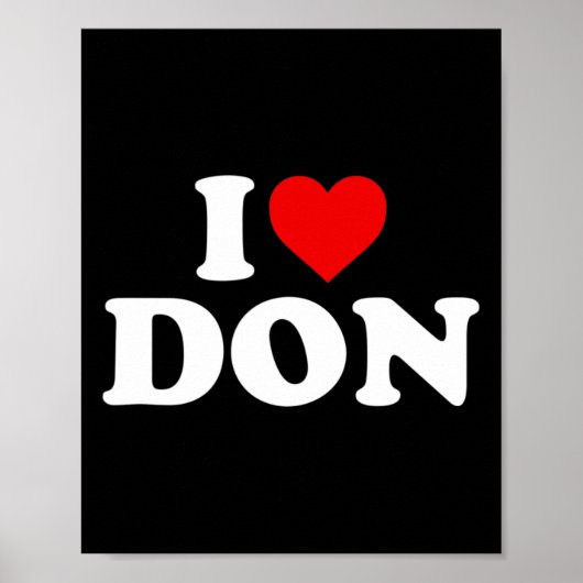 Ik hou van Don - Hart Poster (Voorkant)