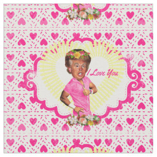 ik hou van donald trump fabric stof