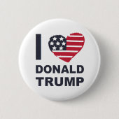 Ik hou van Donald Trump Ronde Button 5,7 Cm (Voorkant)