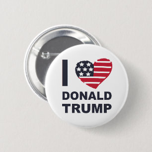 Ik hou van Donald Trump Ronde Button 5,7 Cm