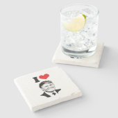 Ik hou van Donald Trump Stenen Onderzetter (Zijkant)