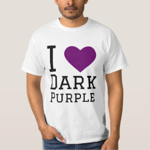 Ik hou van donkerpaars t-shirt