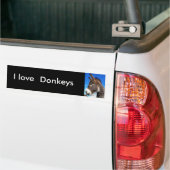 Ik hou van Donkeys bumbersticker Bumpersticker (Op Truck)