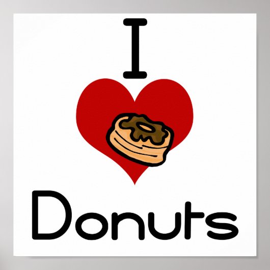 Ik hou van donut poster (Voorkant)