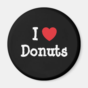 Ik hou van Donuts hart T-Shirt Magneet