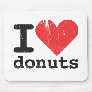 Ik hou van donuts Mousepad Muismat