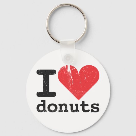 Ik hou van donuts Sleutelhanger (Voorkant)
