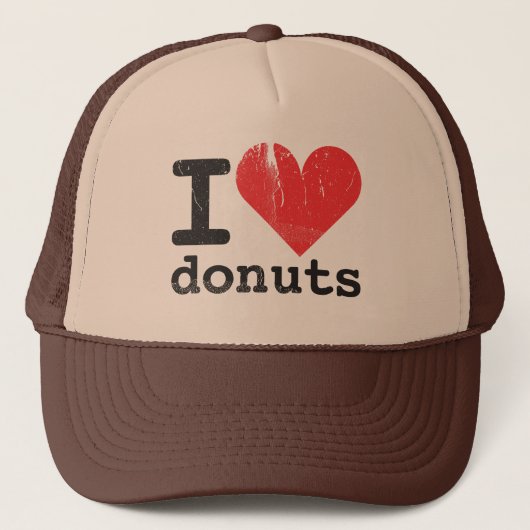 Ik hou van donuts Trucker Hat Pet (Voorkant)