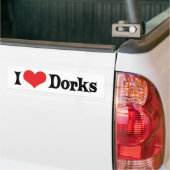 Ik hou van Dorks Bumpersticker (Op Truck)
