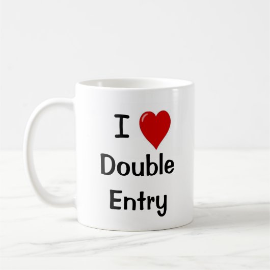 Ik hou van Double Entry Funny Accountant Mok (Links)