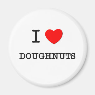 Ik hou van DOUGHNUTS ( eten ) Magneet