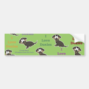 Ik hou van Doxies collage Bumpersticker
