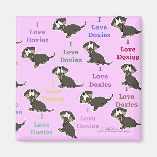 Ik hou van Doxies collage Magneet