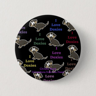 Ik hou van Doxies collage Ronde Button 5,7 Cm
