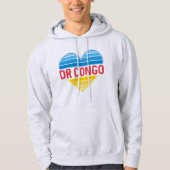 Ik hou van DR Congo, Congo-Kinshasa hart Hoodie (Voorkant)